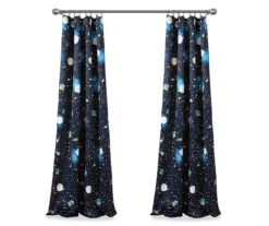 Universe Navy Room-Darkening Rod Pocket Curtain Panel Pair, (84") 13 Universe Navy Room-Darkening Rod Pocket Curtain Panel Pair, (84") -Cuisinart Store 810468228 6