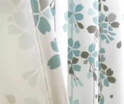 Weeping Flowers Blue & Gray Room-Darkening Rod Pocket Curtain Panel Pair, (84") 10 Weeping Flowers Blue & Gray Room-Darkening Rod Pocket Curtain Panel Pair, (84") -Cuisinart Store 810468230 3