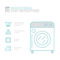 Weeping Flowers Navy Room-Darkening Rod Pocket Curtain Panel Pair, (95") -Cuisinart Store 810468236 5