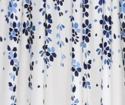 Weeping Flowers Navy & Blue Room-Darkening Rod Pocket Curtain Panel Pair, (95") 8 Weeping Flowers Navy & Blue Room-Darkening Rod Pocket Curtain Panel Pair, (95") -Cuisinart Store 810468238 2