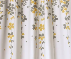 Weeping Flowers Yellow & Gray Room-Darkening Rod Pocket Curtain Panel Pair, (95") 7 Weeping Flowers Yellow & Gray Room-Darkening Rod Pocket Curtain Panel Pair, (95") -Cuisinart Store 810468240 2