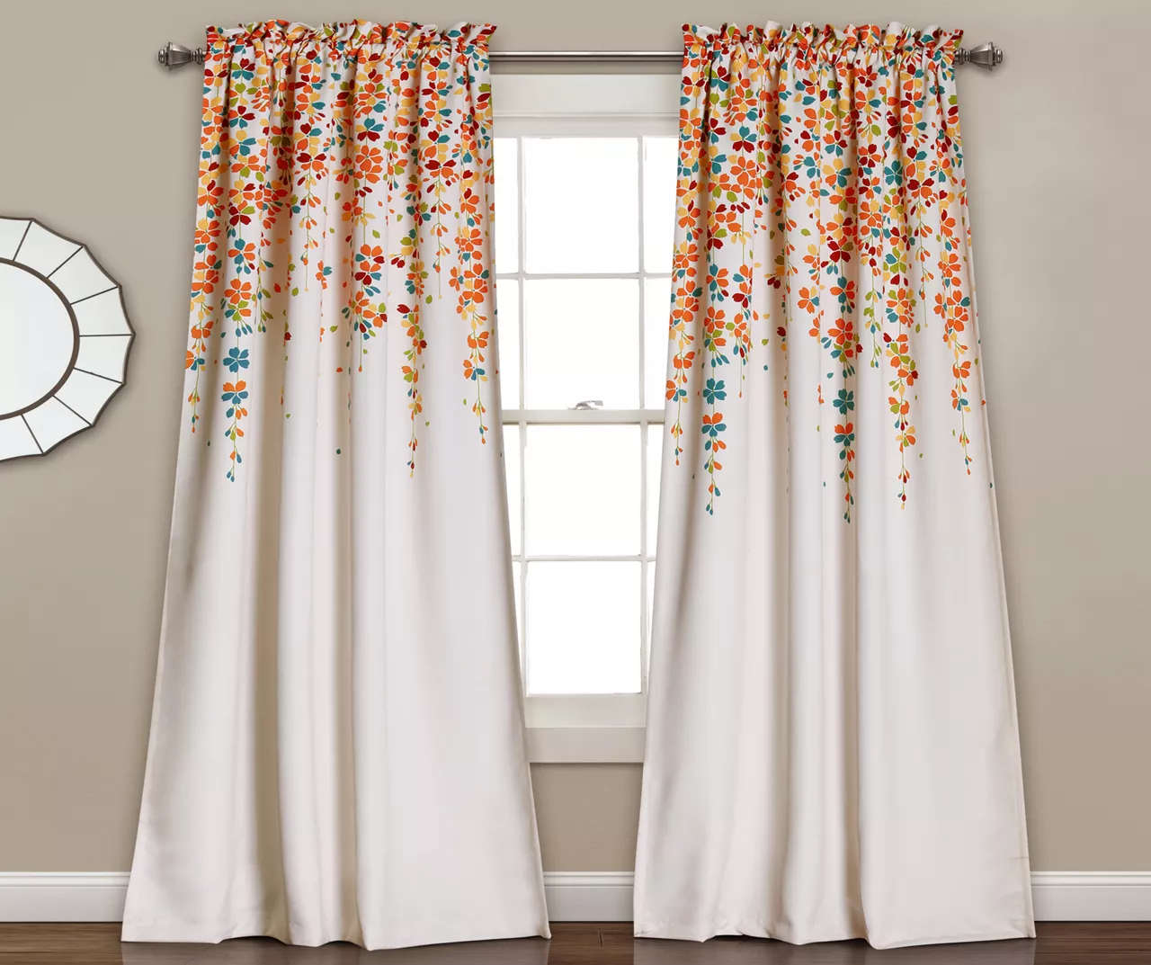 Weeping Flowers Room-Darkening Rod Pocket Curtain Panel Pair 12 Weeping Flowers Room-Darkening Rod Pocket Curtain Panel Pair - Image 12