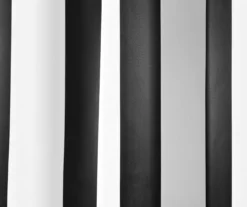 Wilbur Stripe Black & White Room-Darkening Back Tab Curtain Panel Pair, (84") 9 Wilbur Stripe Black & White Room-Darkening Back Tab Curtain Panel Pair, (84") -Cuisinart Store 810468248 2 1