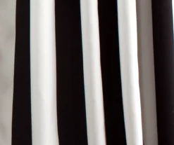 Wilbur Stripe Black & White Room-Darkening Back Tab Curtain Panel Pair, (95") 9 Wilbur Stripe Black & White Room-Darkening Back Tab Curtain Panel Pair, (95") -Cuisinart Store 810468249 2 1