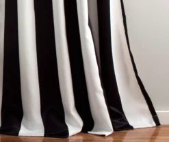 Wilbur Stripe Black & White Room-Darkening Back Tab Curtain Panel Pair, (95") 10 Wilbur Stripe Black & White Room-Darkening Back Tab Curtain Panel Pair, (95") -Cuisinart Store 810468249 3 1