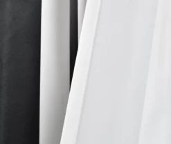 Wilbur Stripe Black & White Room-Darkening Back Tab Curtain Panel Pair, (95") 11 Wilbur Stripe Black & White Room-Darkening Back Tab Curtain Panel Pair, (95") -Cuisinart Store 810468249 4 1