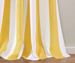 Wilbur Stripe Yellow & White Room-Darkening Back Tab Curtain Panel Pair, (95") 11 Wilbur Stripe Yellow & White Room-Darkening Back Tab Curtain Panel Pair, (95") -Cuisinart Store 810468251 3