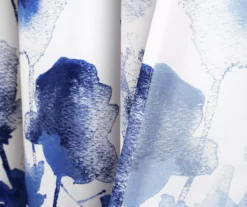 Zuri Flora Navy & White Room-Darkening Back Tab Curtain Panel Pair, (84") 12 Zuri Flora Navy & White Room-Darkening Back Tab Curtain Panel Pair, (84") -Cuisinart Store 810468254 4