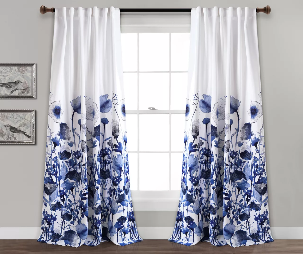 Zuri Flora Room-Darkening Back Tab Curtain Panel Pair 3 Zuri Flora Room-Darkening Back Tab Curtain Panel Pair - Image 3