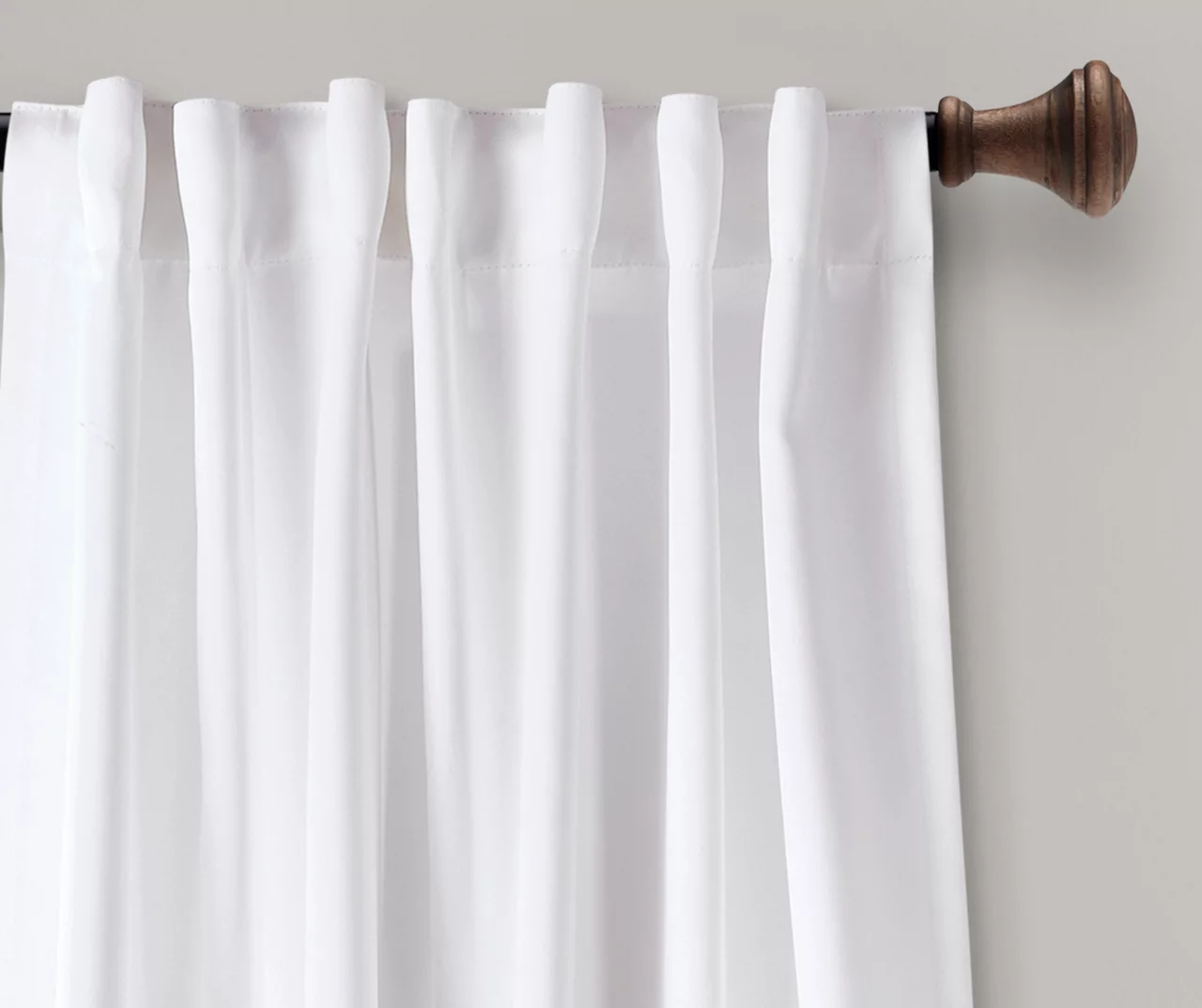 Zuri Flora Navy & White Room-Darkening Back Tab Curtain Panel Pair, (95") 2 Zuri Flora Navy & White Room-Darkening Back Tab Curtain Panel Pair, (95") - Image 2