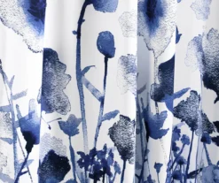 Zuri Flora Navy & White Room-Darkening Back Tab Curtain Panel Pair, (95") 11 Zuri Flora Navy & White Room-Darkening Back Tab Curtain Panel Pair, (95") -Cuisinart Store 810468255 3