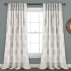 Teardrop Leaf Gray Room-Darkening Back Tab Curtain Panel Pair, (95")