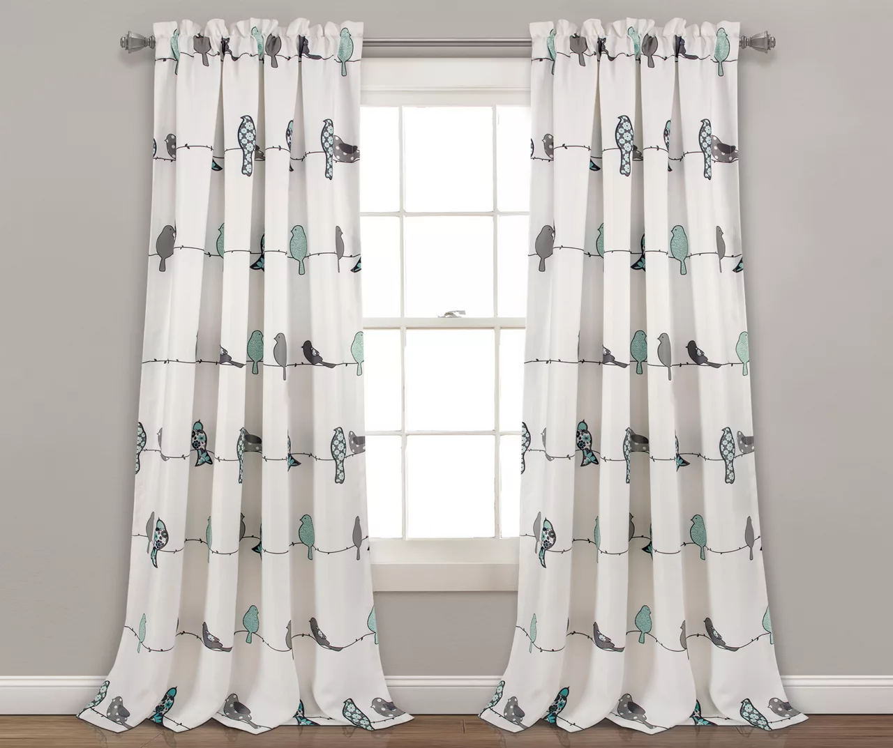 Rowley Birds Room-Darkening Rod Pocket Curtain Panel Pair 3 Rowley Birds Room-Darkening Rod Pocket Curtain Panel Pair - Image 3