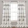Rowley Birds Blush & Gray Room-Darkening Rod Pocket Curtain Panel Pair, (95")