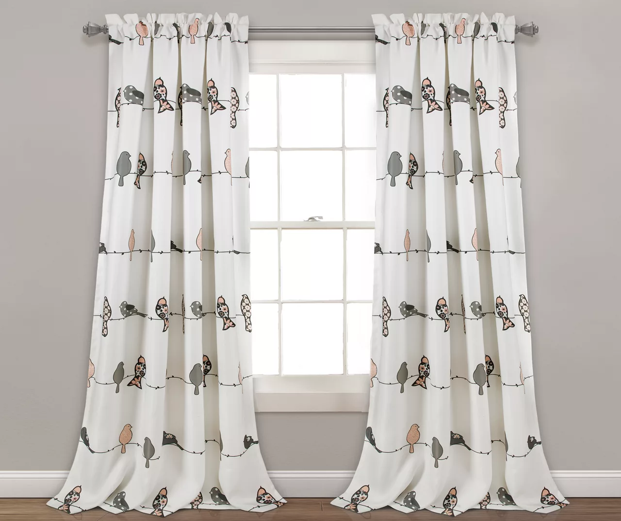 Rowley Birds Room-Darkening Rod Pocket Curtain Panel Pair 5 Rowley Birds Room-Darkening Rod Pocket Curtain Panel Pair - Image 5
