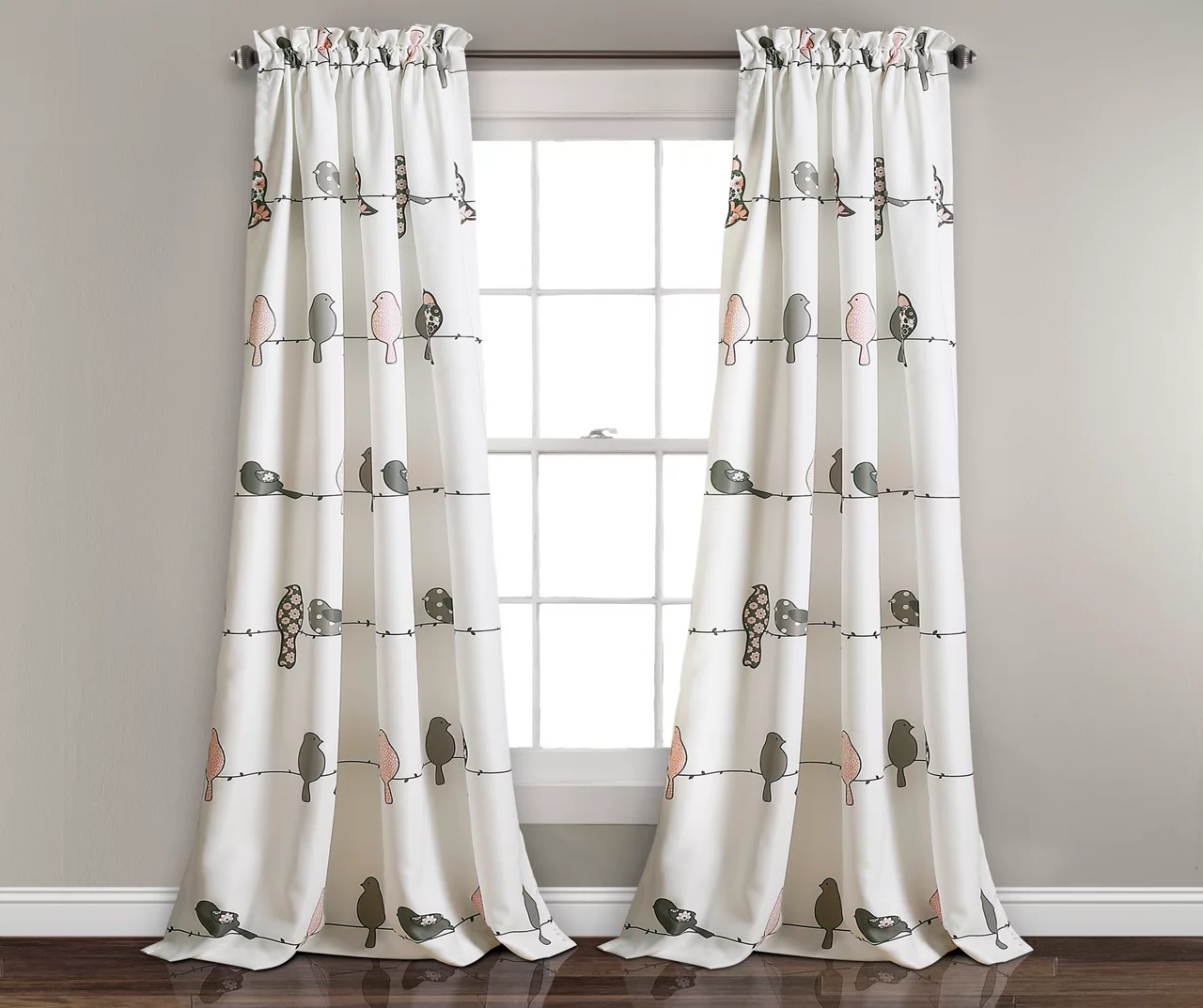 Rowley Birds Room-Darkening Rod Pocket Curtain Panel Pair 4 Rowley Birds Room-Darkening Rod Pocket Curtain Panel Pair - Image 4
