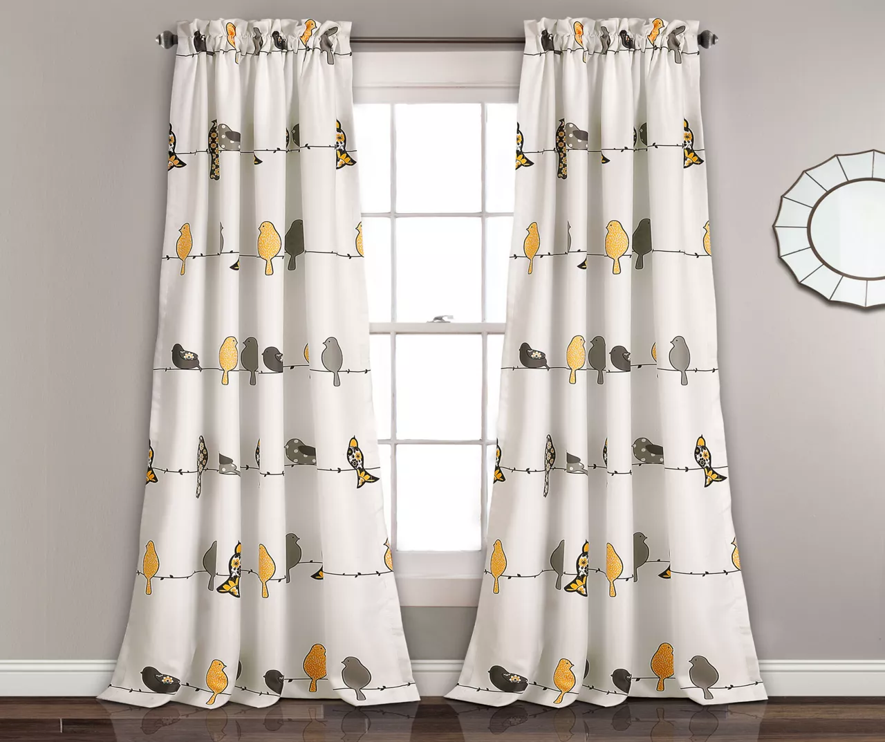 Rowley Birds Room-Darkening Rod Pocket Curtain Panel Pair 7 Rowley Birds Room-Darkening Rod Pocket Curtain Panel Pair - Image 7