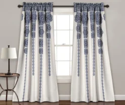 Stripe Medallion Room-Darkening Rod Pocket Curtain Panel Pair 23 Stripe Medallion Room-Darkening Rod Pocket Curtain Panel Pair -Cuisinart Store 810468269