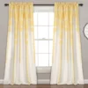 Stripe Medallion Yellow Room-Darkening Rod Pocket Curtain Panel Pair, (84")
