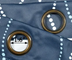 Swirl Navy Room-Darkening Grommet Curtain Panel Pair, (84") 13 Swirl Navy Room-Darkening Grommet Curtain Panel Pair, (84") -Cuisinart Store 810468274 5