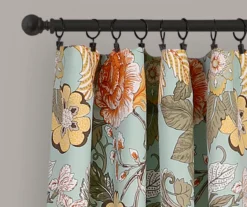 Sydney Floral Room-Darkening Rod Pocket Curtain Panel Pair -Cuisinart Store 810468275 1 1