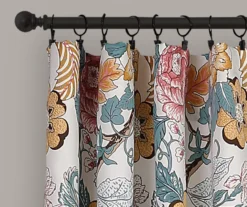 Sydney Floral Room-Darkening Rod Pocket Curtain Panel Pair -Cuisinart Store 810468276 1 1