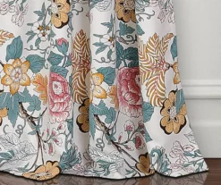 Sydney Blue & Yellow Floral Room-Darkening Rod Pocket Curtain Panel Pair, (95") -Cuisinart Store 810468276 2