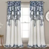 Tanisha Floral Room-Darkening Rod Pocket Curtain Panel Pair, (84")