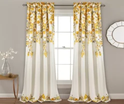 Tanisha Floral Room-Darkening Rod Pocket Curtain Panel Pair, (84") -Cuisinart Store 810468290 6