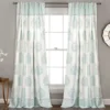 Teardrop Leaf Room-Darkening Back Tab Curtain Panel Pair