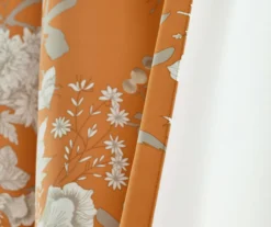 Botanical Garden Orange Room-Darkening Rod Pocket Curtain Panel Pair, (84") 12 Botanical Garden Orange Room-Darkening Rod Pocket Curtain Panel Pair, (84") -Cuisinart Store 810468296 4