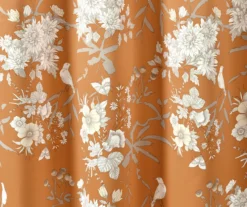 Botanical Garden Orange Room-Darkening Rod Pocket Curtain Panel Pair, (95") 10 Botanical Garden Orange Room-Darkening Rod Pocket Curtain Panel Pair, (95") -Cuisinart Store 810468297 2