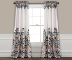 Clara Paisley Room-Darkening Rod Pocket Curtain Panel Pair