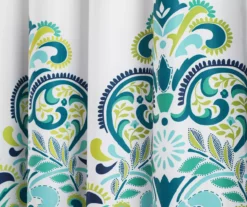 Clara Blue & Green Paisley Room-Darkening Rod Pocket Curtain Panel Pair, (84") 10 Clara Blue & Green Paisley Room-Darkening Rod Pocket Curtain Panel Pair, (84") -Cuisinart Store 810468305 2 1