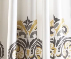 Clara Gray & Yellow Paisley Room-Darkening Rod Pocket Curtain Panel Pair, (84") -Cuisinart Store 810468309 3