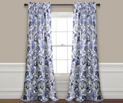Cynthia Jacobean Blue Room-Darkening Rod Pocket Curtain Panel Pair 24 Cynthia Jacobean Blue Room-Darkening Rod Pocket Curtain Panel Pair -Cuisinart Store 810468312 8