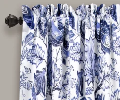 Cynthia Jacobean Blue Room-Darkening Rod Pocket Curtain Panel Pair 25 Cynthia Jacobean Blue Room-Darkening Rod Pocket Curtain Panel Pair -Cuisinart Store 810468313 1