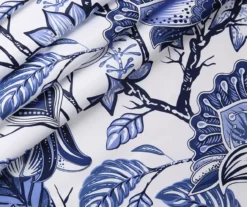 Cynthia Jacobean Blue Room-Darkening Rod Pocket Curtain Panel Pair 27 Cynthia Jacobean Blue Room-Darkening Rod Pocket Curtain Panel Pair -Cuisinart Store 810468313 3