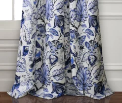 Cynthia Jacobean Blue Room-Darkening Rod Pocket Curtain Panel Pair 33 Cynthia Jacobean Blue Room-Darkening Rod Pocket Curtain Panel Pair -Cuisinart Store 810468315 3 1