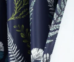 Devonia Allover Navy & Green Floral Room-Darkening Rod Pocket Curtain Panel Pair, (95") 12 Devonia Allover Navy & Green Floral Room-Darkening Rod Pocket Curtain Panel Pair, (95") -Cuisinart Store 810468317 4 1