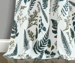 Devonia Allover White & Green Floral Room-Darkening Rod Pocket Curtain Panel Pair, (84") 11 Devonia Allover White & Green Floral Room-Darkening Rod Pocket Curtain Panel Pair, (84") -Cuisinart Store 810468318 3