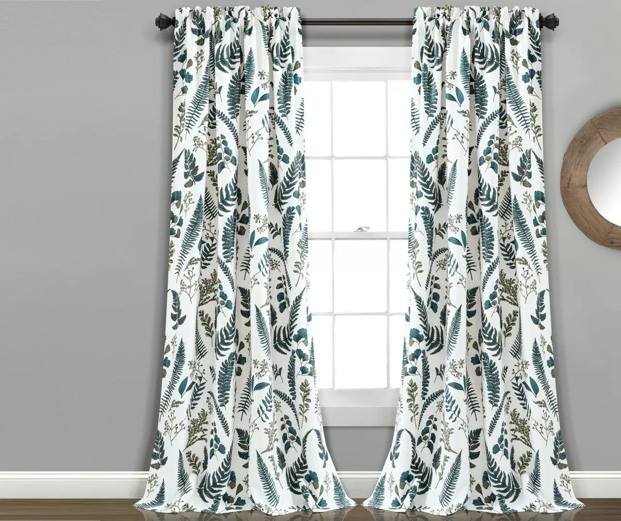 Devonia Allover Floral Room-Darkening Rod Pocket Curtain Panel Pair 4 Devonia Allover Floral Room-Darkening Rod Pocket Curtain Panel Pair - Image 4