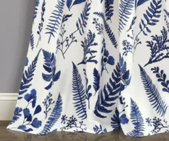 Devonia Allover White & Navy Floral Room-Darkening Rod Pocket Curtain Panel Pair, (84") 11 Devonia Allover White & Navy Floral Room-Darkening Rod Pocket Curtain Panel Pair, (84") -Cuisinart Store 810468320 3