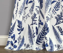 Devonia Allover White & Navy Floral Room-Darkening Rod Pocket Curtain Panel Pair, (95") 11 Devonia Allover White & Navy Floral Room-Darkening Rod Pocket Curtain Panel Pair, (95") -Cuisinart Store 810468321 3