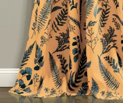 Devonia Allover Yellow & Blue Floral Room-Darkening Rod Pocket Curtain Panel Pair, (95") 11 Devonia Allover Yellow & Blue Floral Room-Darkening Rod Pocket Curtain Panel Pair, (95") -Cuisinart Store 810468323 3