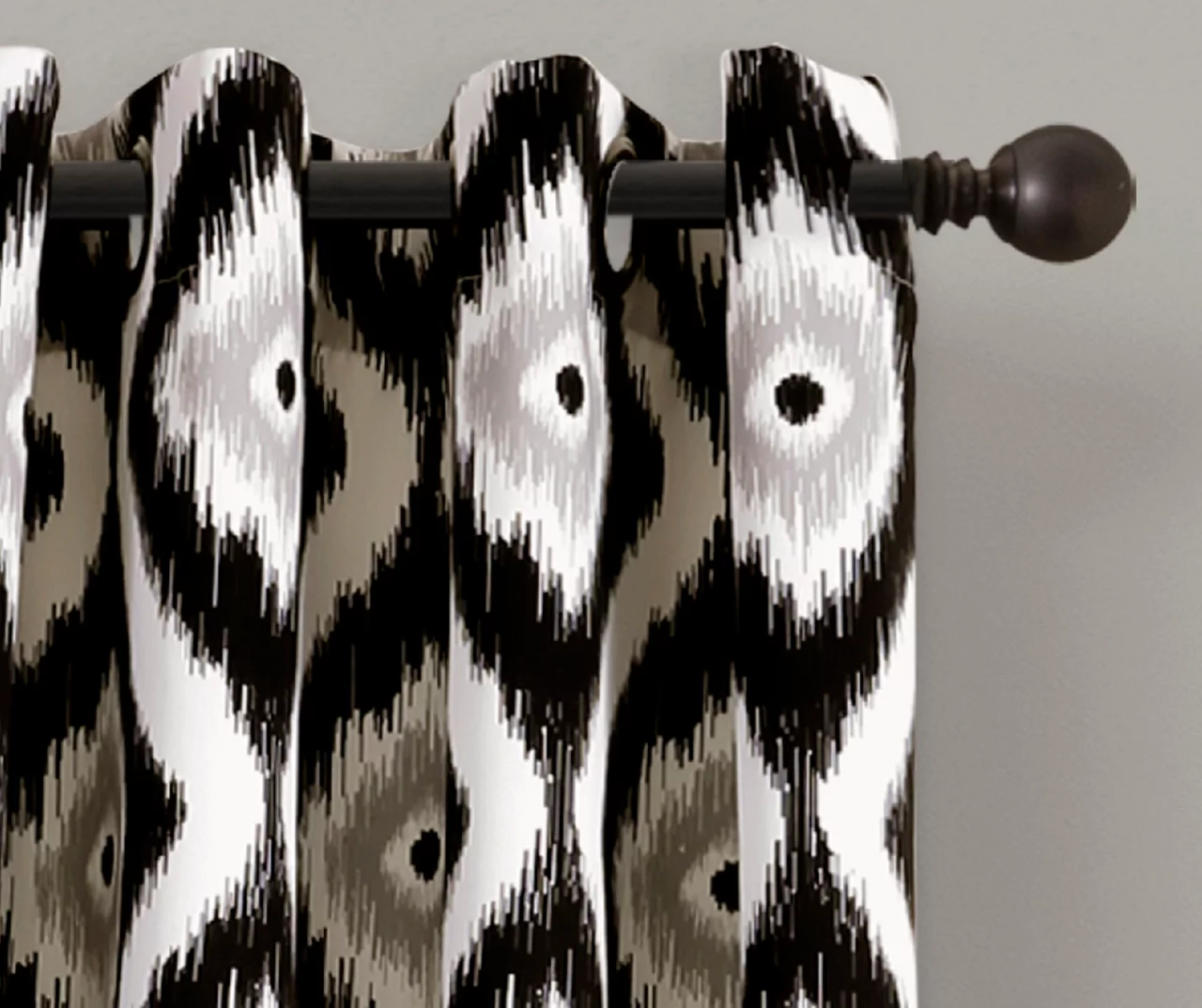 Diamond Ikat Room-Darkening Grommet Curtain Panel Pair, (84") 5 Diamond Ikat Room-Darkening Grommet Curtain Panel Pair, (84") - Image 5