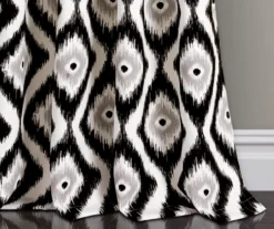 Diamond Ikat Black Room-Darkening Grommet Curtain Panel Pair, (84") 10 Diamond Ikat Black Room-Darkening Grommet Curtain Panel Pair, (84") -Cuisinart Store 810468324 3 1