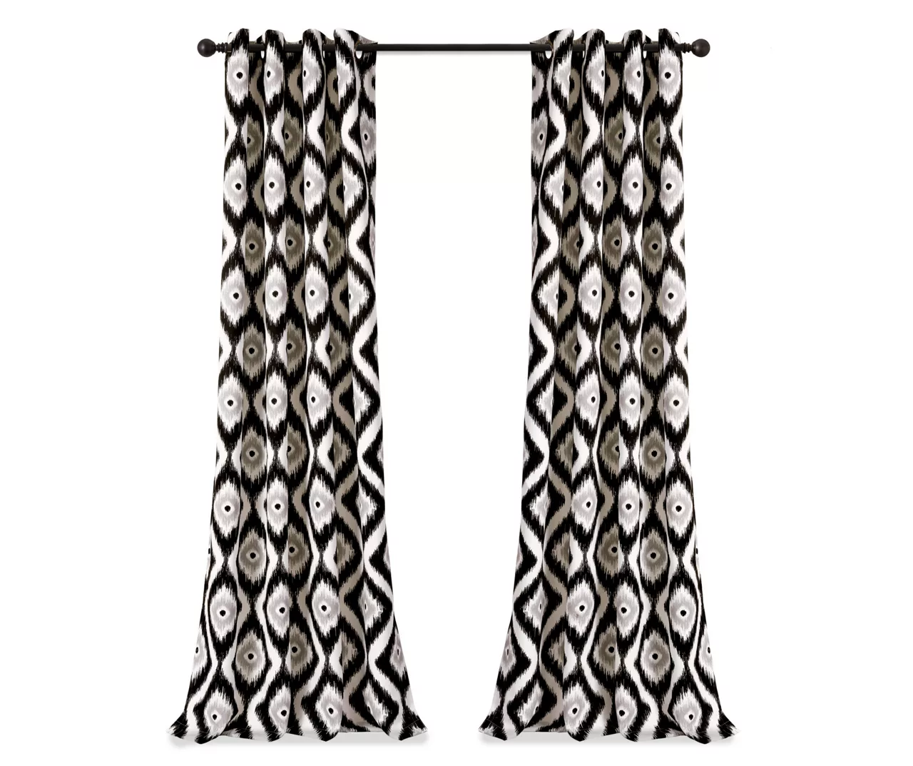 Diamond Ikat Room-Darkening Grommet Curtain Panel Pair, (84") 10 Diamond Ikat Room-Darkening Grommet Curtain Panel Pair, (84") - Image 10