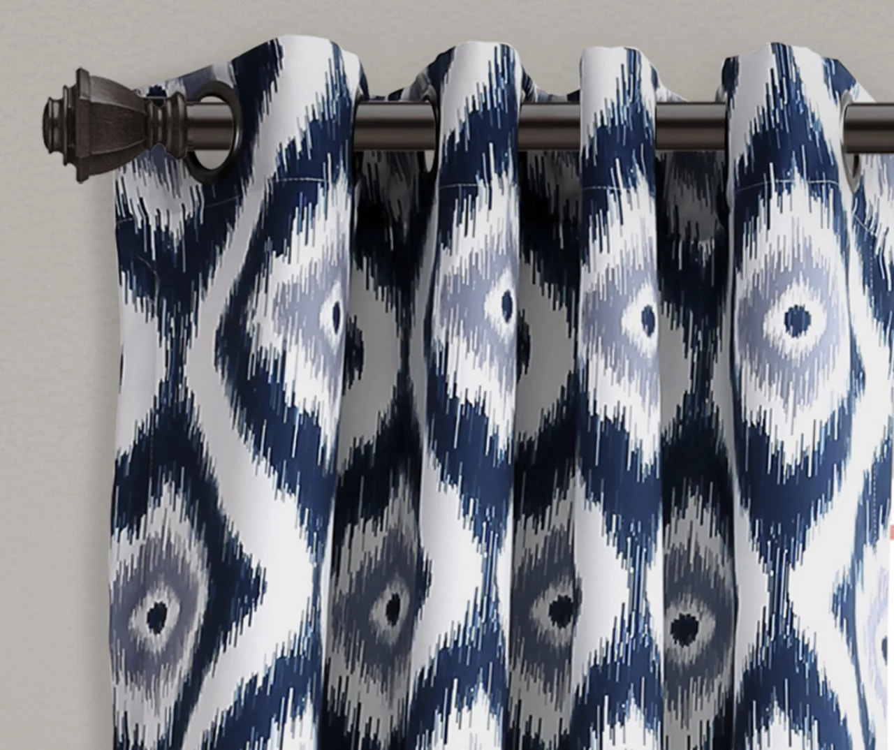 Diamond Ikat Room-Darkening Grommet Curtain Panel Pair, (84") 11 Diamond Ikat Room-Darkening Grommet Curtain Panel Pair, (84") - Image 11