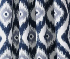 Diamond Ikat Navy Room-Darkening Grommet Curtain Panel Pair, (84") 9 Diamond Ikat Navy Room-Darkening Grommet Curtain Panel Pair, (84") -Cuisinart Store 810468325 2
